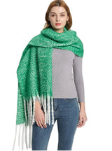 Thick Solid Color Thick Tassel Scarf Shawl
