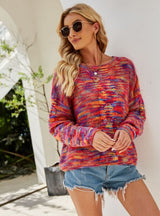 Loose Fashion Pullover Color Sweater