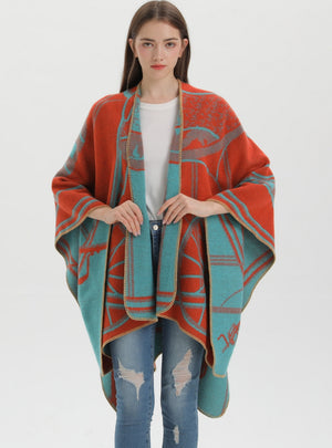 Warm Shawl Padded Cashmere Cloak