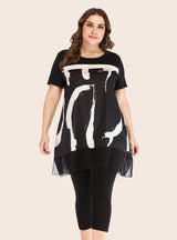 Printed Short-sleeved Pants Two-piece Suit