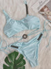 Sexy Strap Retro Rhinestone Bikini