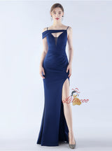 Mermaid Spaghetti Straps Split Prom Dress