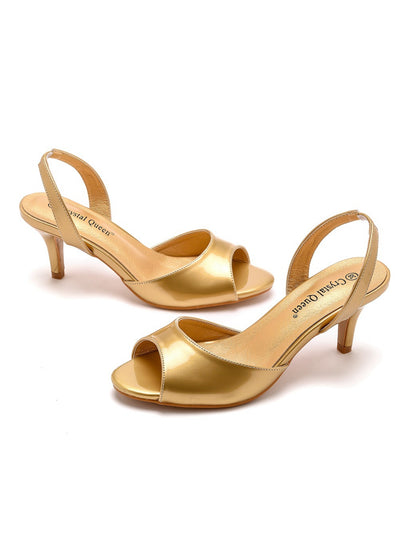 Fish-billed Round-headed High-heeled Sandals