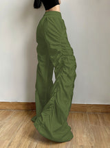 High Waist Pleated Loose Casual Pant