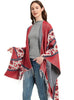 Leopard Cape Jacquard Travel Fringed Split Shawl