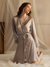 Women Satin Pajamas Nightgown
