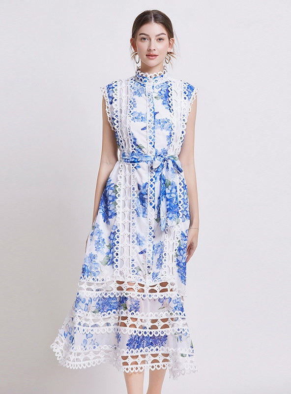 Palace Collar Slim Lace Dress