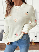 Sweet Scoop Neck Pullover Sweater