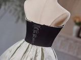 Black Velvet Strapless Pearls Homecoming Dress