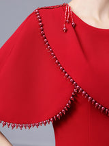 Red Beading Mother Of The Bride Dress