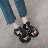 Retro Thick-soled Roman Woven High-heeled Sandals