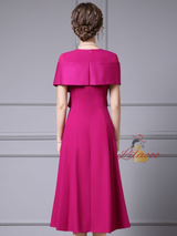Purple Short Mother Of The Bride Dress