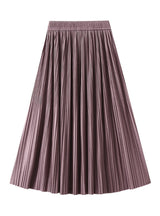 Medium and Long A-line Pleated Skirt