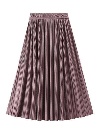 Medium and Long A-line Pleated Skirt