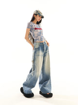 Slim and Loose Straight Wide-leg Jeans
