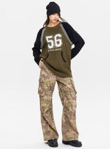 Vintage Contrast Stitching Long Sleeve Sweater