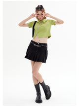 Polo Lapel Slim Short Sleeve Shirt