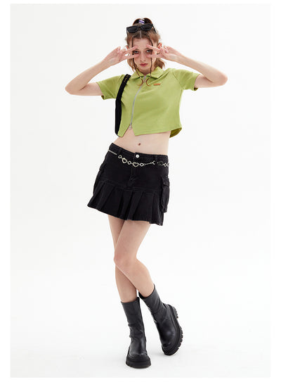 Polo Lapel Slim Short Sleeve Shirt