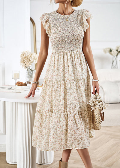 Women Summer Chiffon Floral Dress