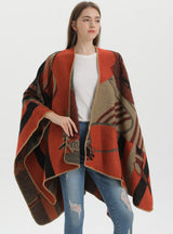 Ladies Shawl Padded Cashmere Split Cloak