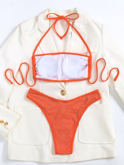 Hot Drilling Bright Beach Bikini Suit