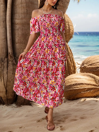 Women One-shoulder Printed Dress