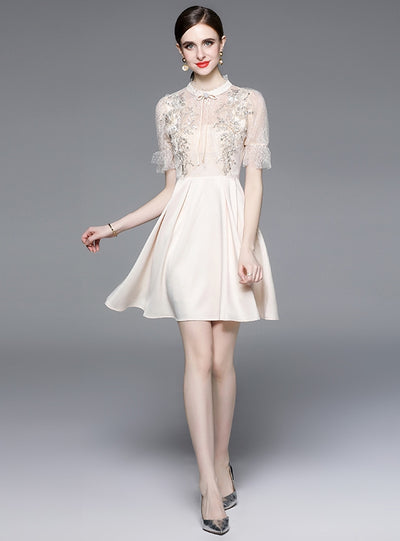 Heavy Industry Embroidered Lace Dress