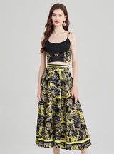 Sexy Suspender Top+Skirt Two-piece Suit