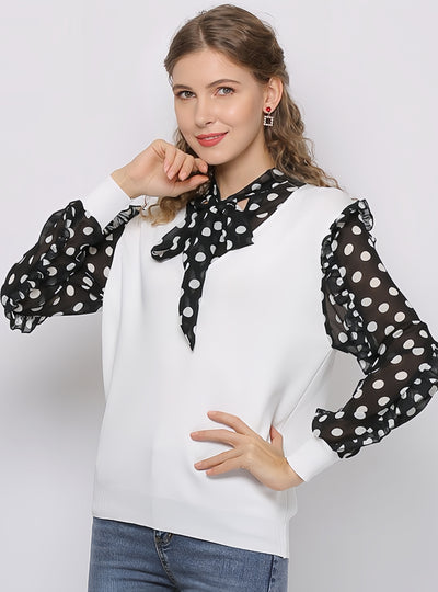 Floral Round Neck Long Sleeve Shirt