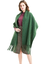 Thick Tassel Solid Color Thick Scarf