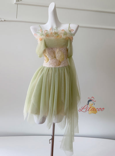 Irregular Suspender Flower Sequins Short Prom Dress