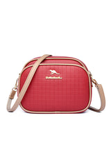 Small Round Bag Contrast Check Shoulder Bag