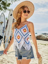 Hook Blouse Openwork Bikini Beach Shirt