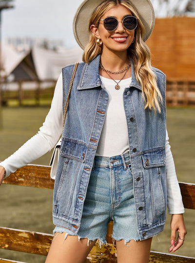 Cowboy Sleeveless Vest Coat