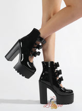 Bow Heel High Heels Boots