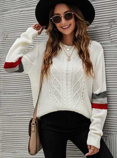 Loose Pullover Round Neck Long Sleeve Sweater