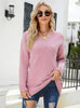 Fashion Long Sleeve V-neck Loose Pullover Sweater