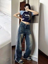 Retro Slim High Waist Loose Pants