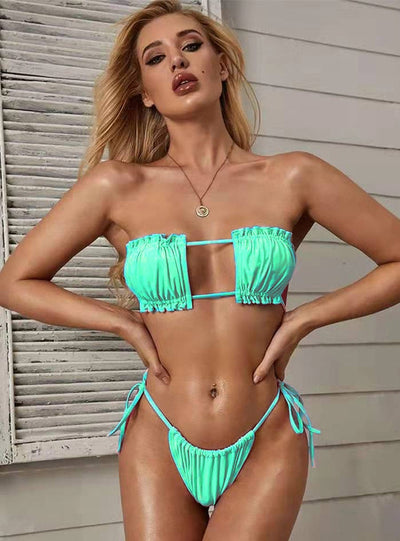 Solid Color Sexy Swimsuit Bikini