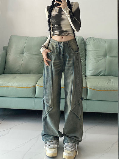 Micro-trumpet High Waist Loose Jeans