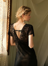 Ice Silk Lace Slim Split Sexy Nightdress