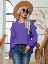 Long-sleeved Loose Knit Sweater