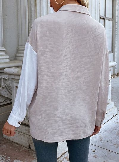 Colour Matching Long Sleeve Shirt