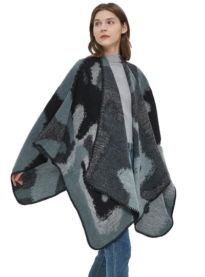 Double-sided Jacquard Cashmere-like Leopard Shawl