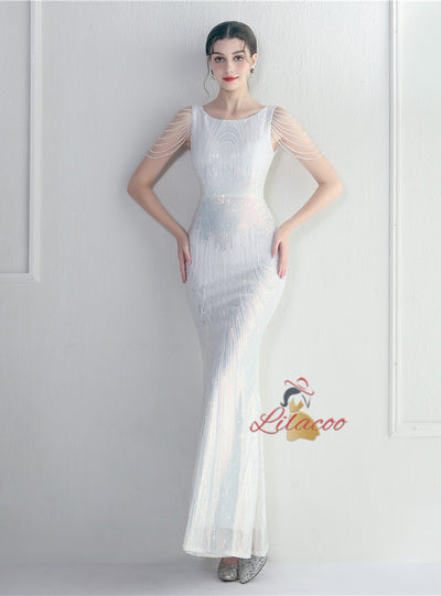 Sequins Beading Mermaid Prom Dress