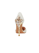 Metal Flower Stiletto-pointed Shiny Shoes