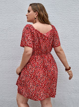 Sexy V-neck Floral Beach Dress