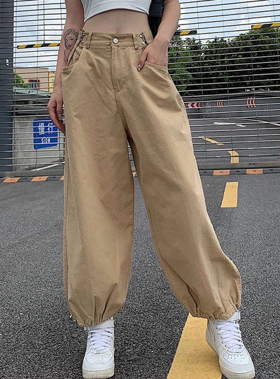 High Waist Loose Straight Jeans