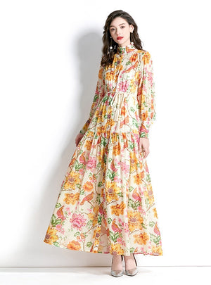 Polka-dot Retro Print Backless Dress