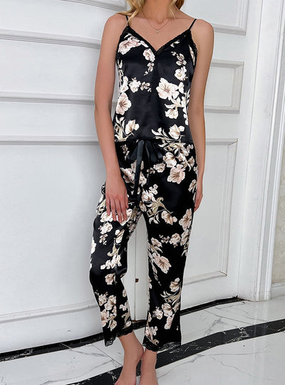 Sexy Suspender Lace Trousers Pajamas Set